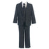 Sweet Kids Big Boys Charcoal Button Jacket Vest Shirt Tie Pant Suit 8-20 Husky - SophiasStyle.com